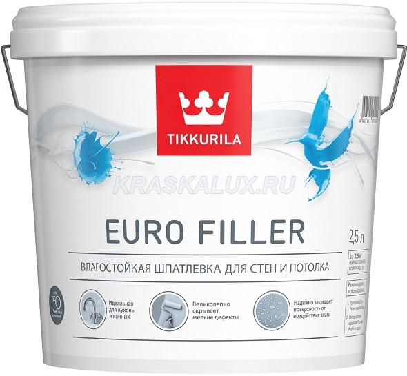 Euro Filler / Евро Филлер Влагостойкая шпатлевка для стен и потолка