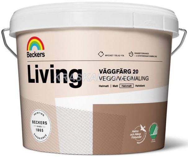 Living Vaggfarg 20 / Ливинг Ваггфарг Моющаяся полуматовая краска