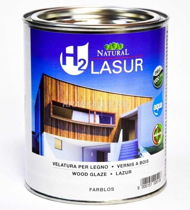 Масло-лазурь для дерева Natural H2 Lasur Aqua