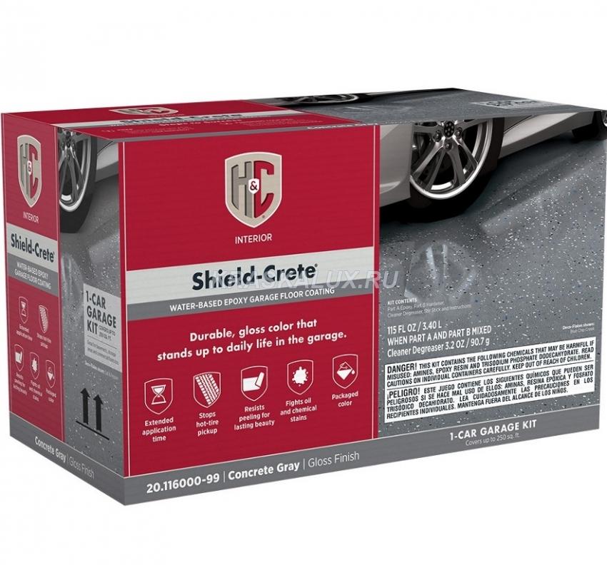 H&C Shield-Crete Epoxy Garage Coating Kit Ultra Deep Base