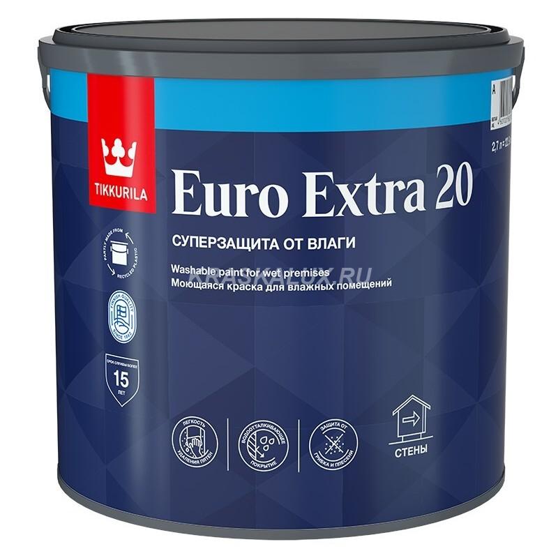 Euro Extra 20 / Евро Экстра 20 моющаяся краска для влажных помещений
